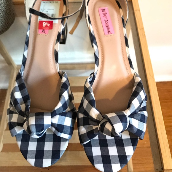betsey johnson gingham shoes